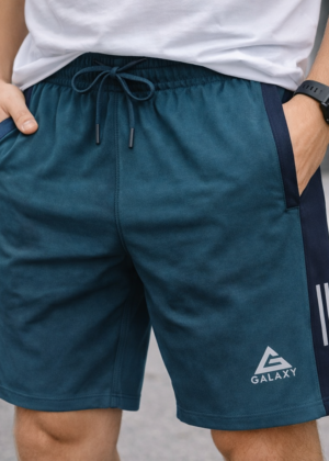 Poly-Cotton Shorts( Teal Blue )