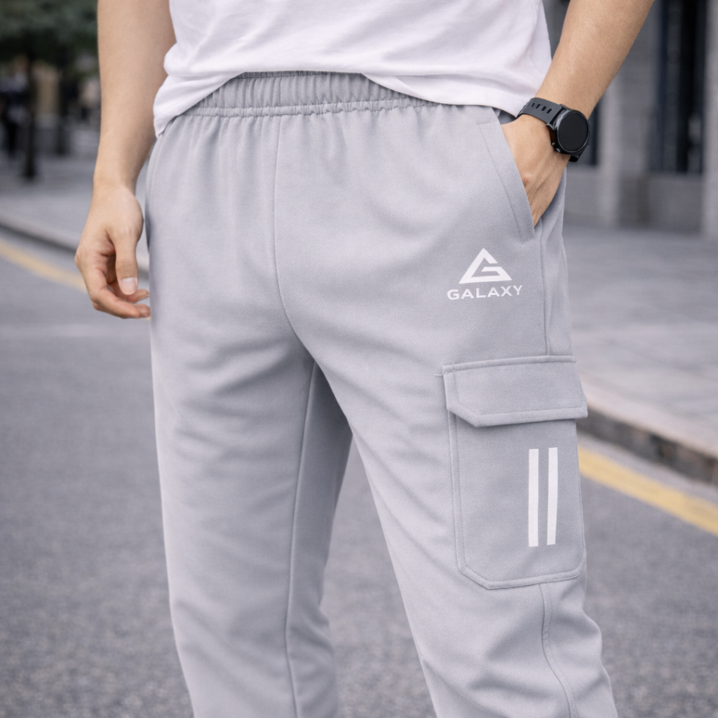 Twill Lycra(pkt)Track (Light Grey)