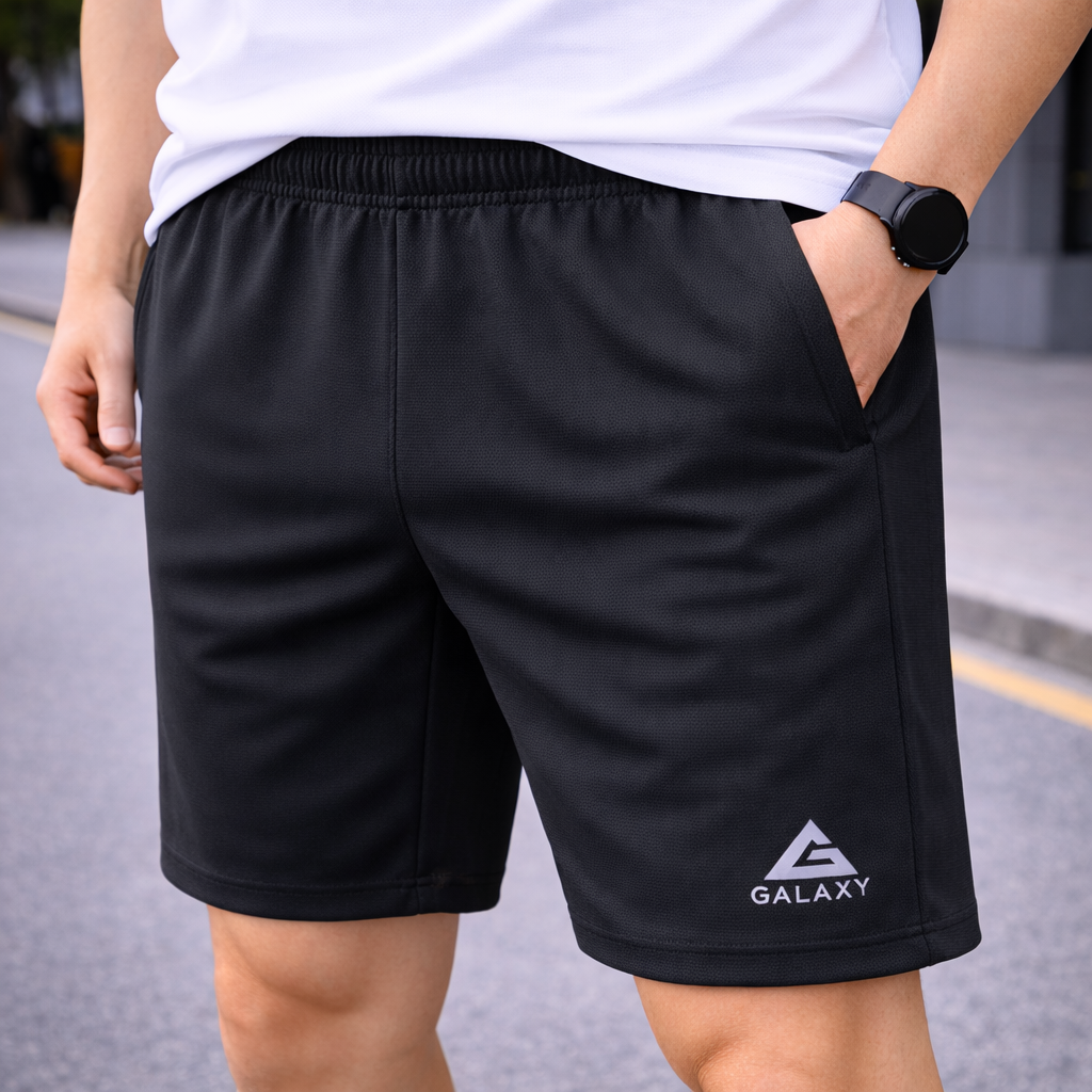 Twill Lycra Shorts ( Black )